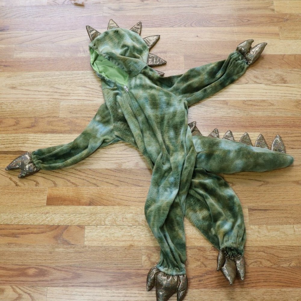 Princess Paradise Toddler (12-18M) Dinosaur Costume One-Piece Hoodie Zip Green